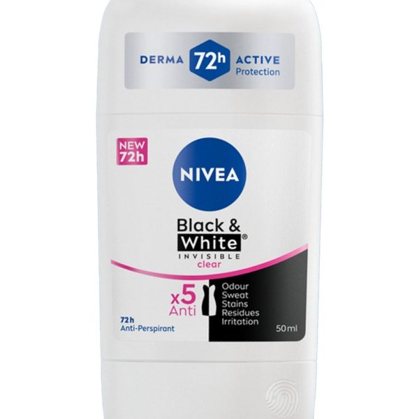 NIVEA Deodorant Stick Black & White Clear Female 50ml