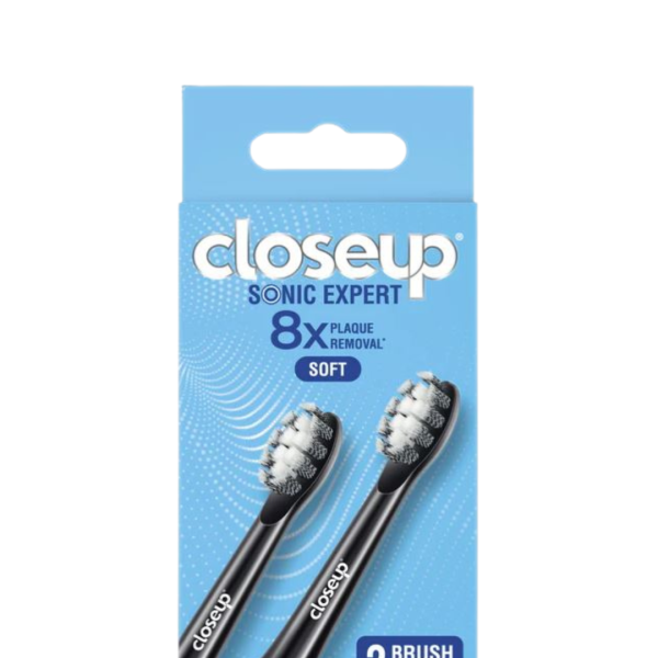 Closeup Electric Toothbrush Refill Black 2's