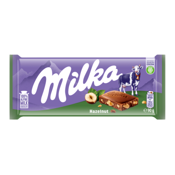 Milka Chocolate Hazelnut 90g