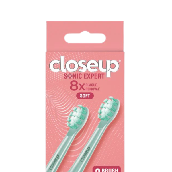 Closeup Electric Toothbrush Refill Green 2's