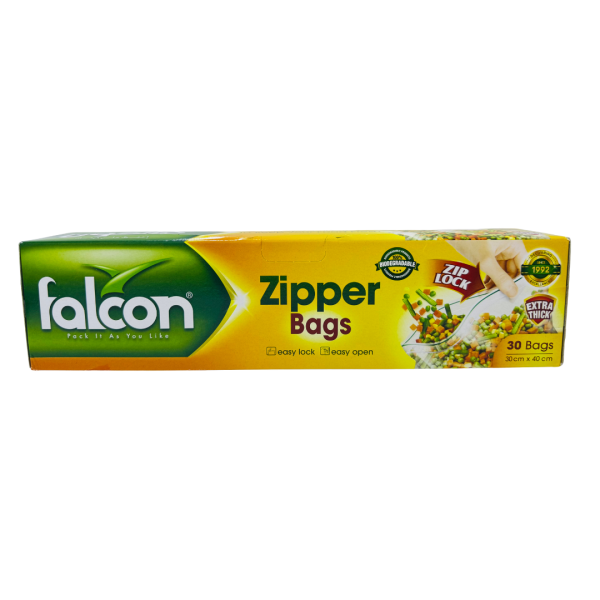 Falcon Freezer Zipper Bag30X40cm 30's