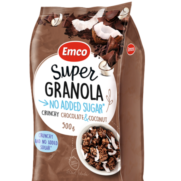 Emco Super Granola NAS Cholate & Coconut 500g