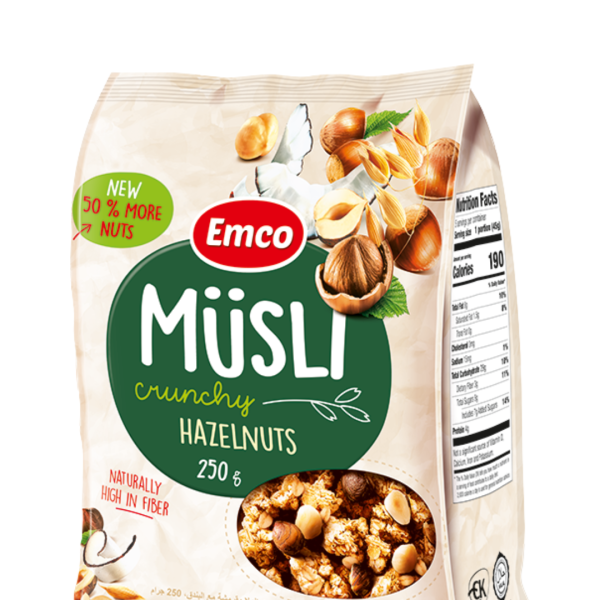 Emco Crunchy Musli Hazelnuts 250g