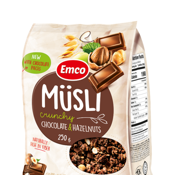 Emco Crunchy Musli Chocolate & Hazelnuts 250g