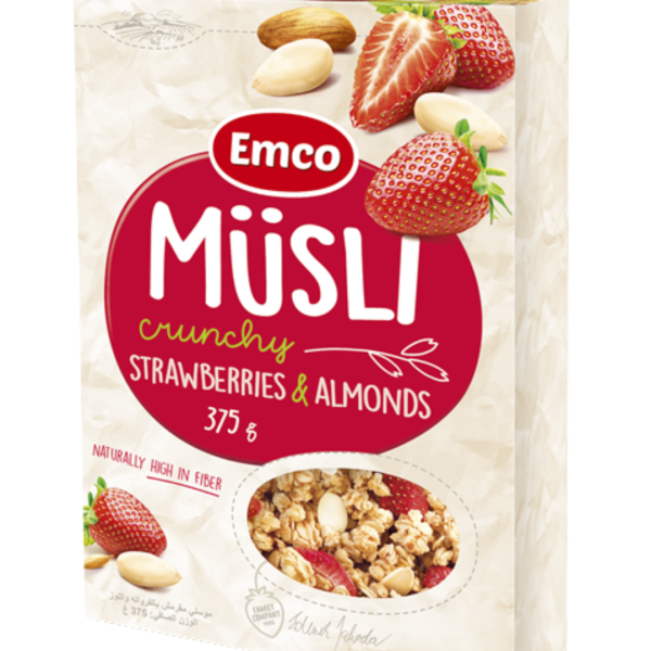 Emco Crunchy Musli Strawberries & Almonds 375g