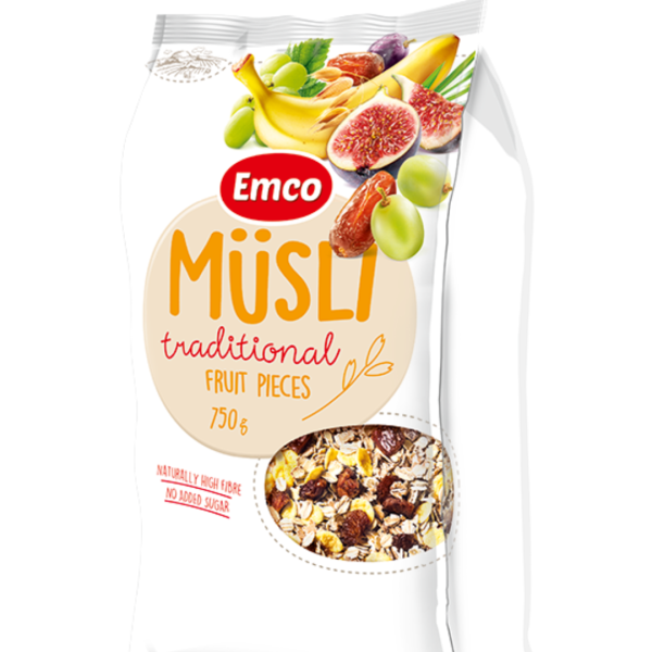 Emco Musli Traditional Fruit Pieces 750g