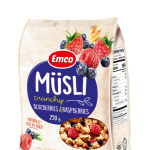 Emco Crunchy Musli Blueberries & Raspberries 250g