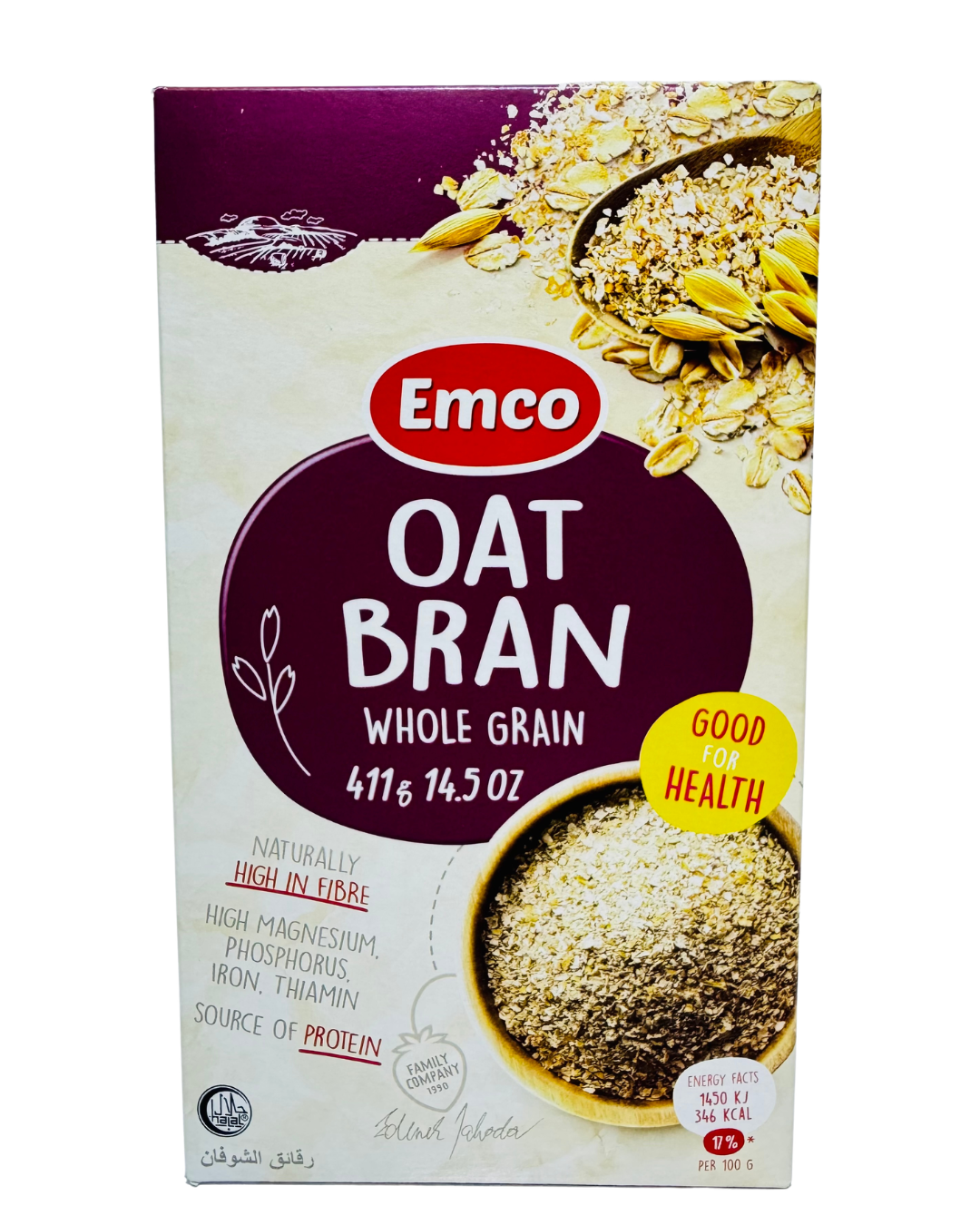 Image/6335519 Emco Oat Bran Whole Grain 411g - Image 1